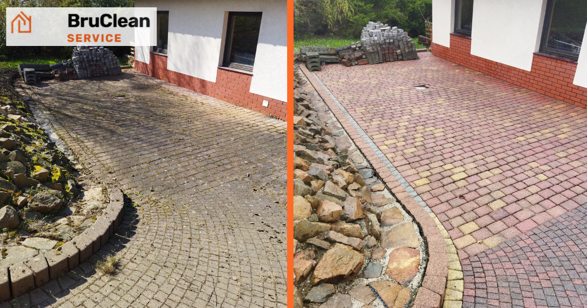 Mycie kostki brukowej Kraków – realizacja BruClean Service
