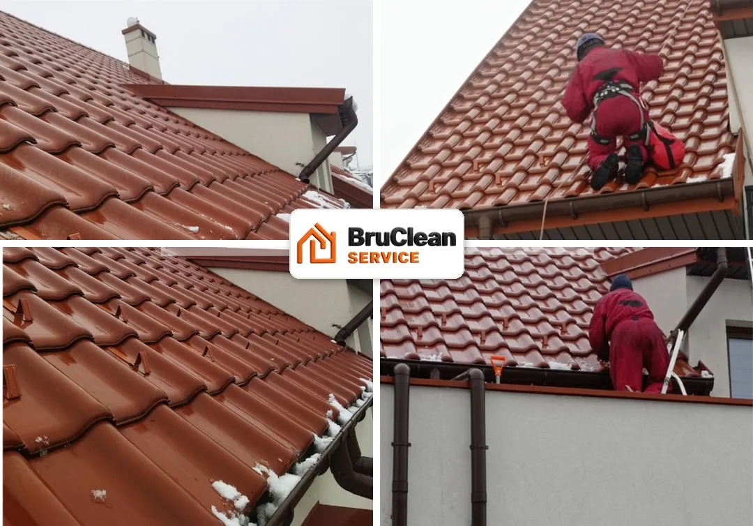 Montaż płotków śniegowych na dachu – realizacja BruClean Service